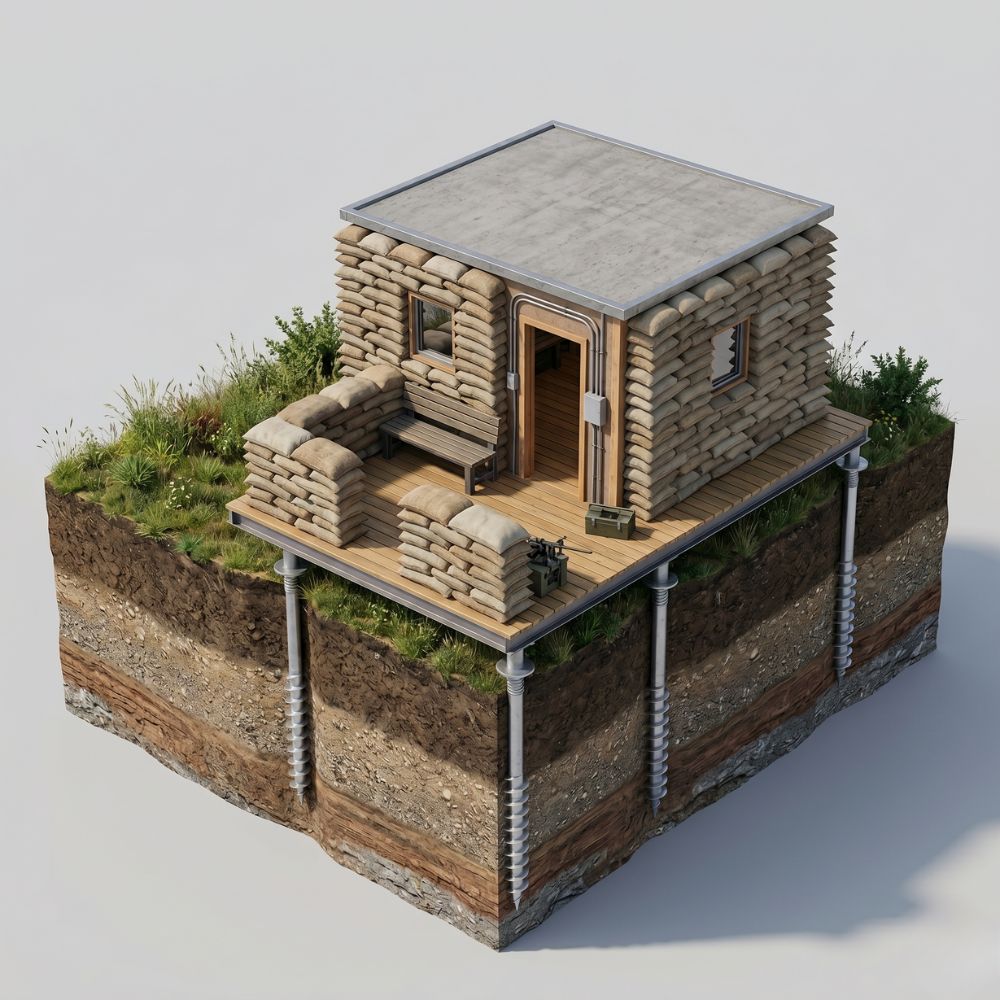 Ground screw anchors installed for military use cases